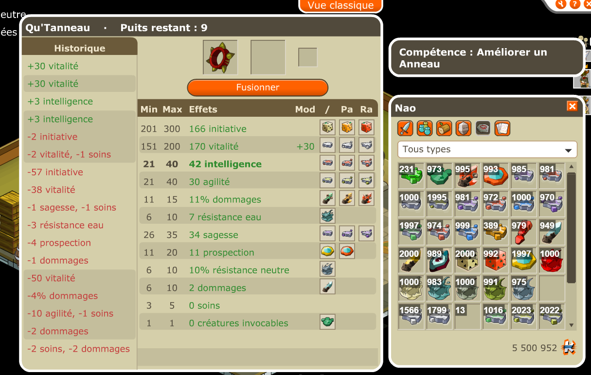 L'interface de forgemagie.